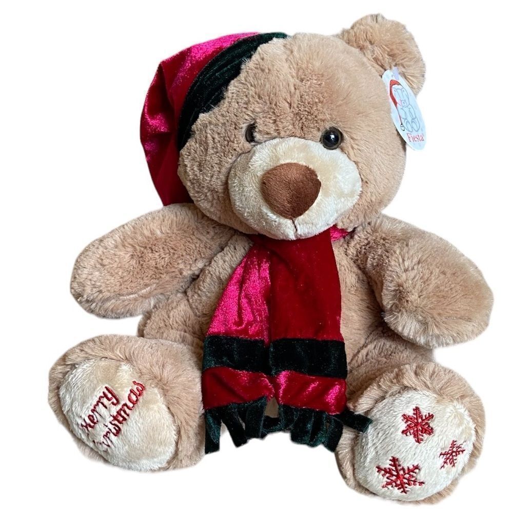 NWT Vtg 2011 Fiesta 10” Sitting Bear  Stuffed Animal